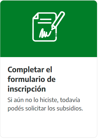 Completar el formulario de inscripción